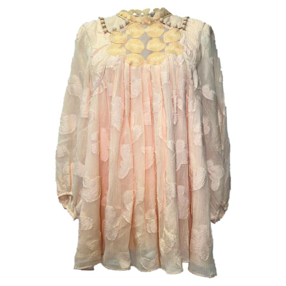 Chloé Cutout Detail Blouse in Pink Cotton